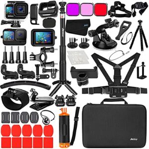 husiway accessories kit for gopro hero 11 10 and 9 black battery cover door waterproof housing silicone case glass screen protector bundle for go pro hero11 hero10 hero9-63e