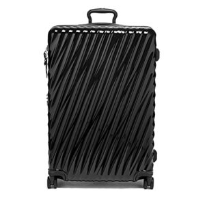 tumi women's 19 degree extended trip expandable 4-wheeled packing case - hard side suitcase with spinner wheels - spacious international travel luggage with secure storage - black