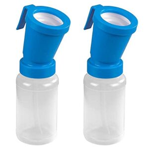 qmark 2 pack teat dip cup, non reflow nipple cleaning disinfection, dip cup for cow sheep goat, non-return teat dipper - 300 ml blue