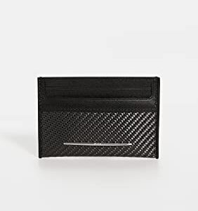TUMI Men's Slim Card Case, Carbon, Black, One Size