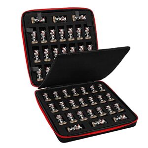 rhcom miniature storage sturdy carrying figure case with 48 slot figurine minature，compatible with warhammer 40k, dungeons & dragons and more