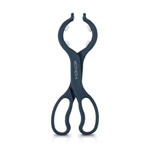 mother-k baby bottle tongs, non-slip grip for holding baby items hygienically without touching (navy)