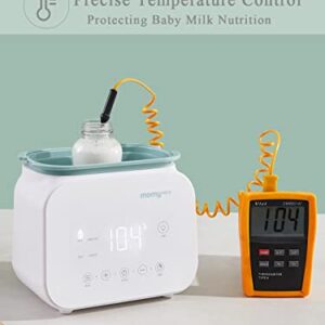 MOMYEASY Baby Bottle Warmer, Fast Bottle Warmer 7-in-1 Food Heater&Defrost with LCD Display, Baby Breast Milk Formula Warmer with 24H Temperature Control (White)