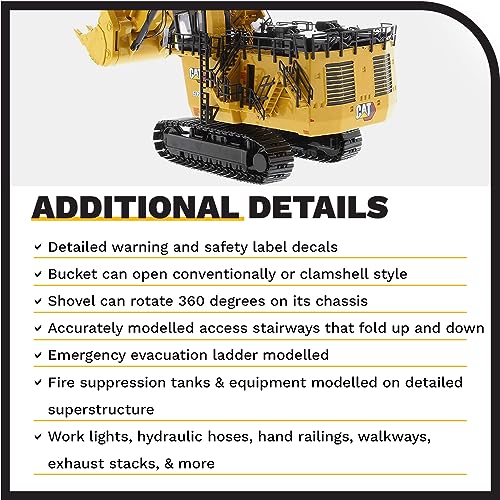 Diecast Masters 1:87 Caterpillar 6060 Hydraulic Mining Shovel, HO Scale Series Cat Trucks & Construction Equipment | 1:87 Scale Model Diecast Collectible Model 85650