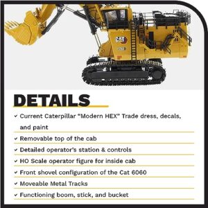 Diecast Masters 1:87 Caterpillar 6060 Hydraulic Mining Shovel, HO Scale Series Cat Trucks & Construction Equipment | 1:87 Scale Model Diecast Collectible Model 85650