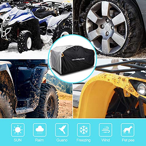 NEVERLAND ATV Cover Waterproof Heavy Duty XXXL Universal Quad Cover Outdoor Storage Cover 4 Wheeler Rain Cover All Weather for Polaris Sportsman Yamaha Honda Kawasaki Quad Bike