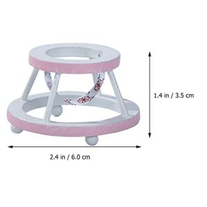 Amosfun Stand Learning Walker Toy Doll House Foldable Activity Baby Walker Activity Walker and Rocker Miniature