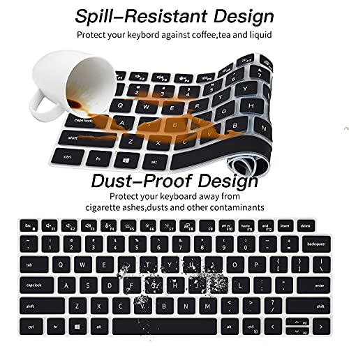 Keyboard Cover for Dell Latitude 5420 5430 5431 14", Latitude 7410 7420 7430 14", Dell Latitude 7520 15.6", Dell Latitude 9000 9420 9430 9510 9520 Keyboard Protective Skin, Black