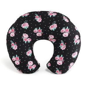 the peanutshell black floral nursing pillow for breastfeeding | pillow & nursing pillow cover for baby girls