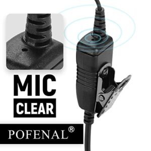 POFENAL SL300 SL3500e Walkie Talkie Earpiece Radio Headset for Motorola TLK100 SL1K SL1M SL4000 SL7550 Two Way Radio with Mic PTT (C-Shaped)