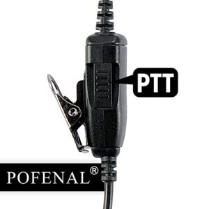 POFENAL SL300 SL3500e Walkie Talkie Earpiece Radio Headset for Motorola TLK100 SL1K SL1M SL4000 SL7550 Two Way Radio with Mic PTT (C-Shaped)