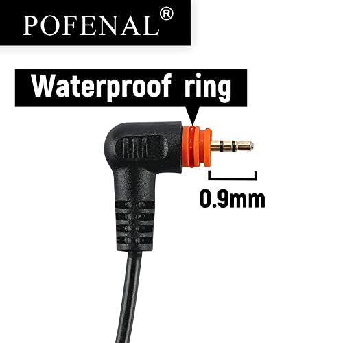 POFENAL SL300 SL3500e Walkie Talkie Earpiece Radio Headset for Motorola TLK100 SL1K SL1M SL4000 SL7550 Two Way Radio with Mic PTT (C-Shaped)