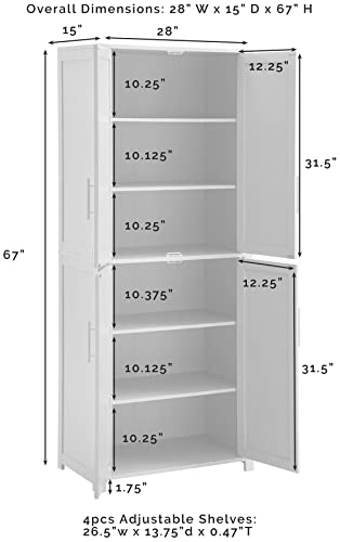 Crosley Furniture Savannah Tall Pantry, White