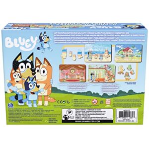 Bluey 4-Pack of Wooden 24-Piece Puzzles with Interchangeable Pieces | Bluey Birthday Party Supplies | Bluey Party Favors | Bluey Toys for Kids Ages 3+