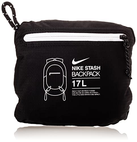 Nike Lightweight Packable Stash Backpack (17L) (Black/White)