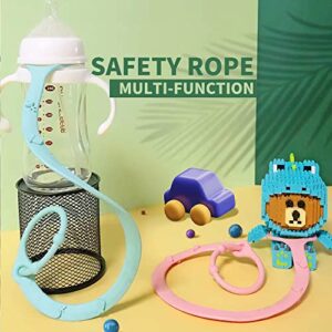 Stroller Water Bottle Strap, 2PK Baby Cup Strap Holder Silicone Sippy Cup Catcher Toy Leash Tether for Highchair Carseat