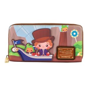 loungefly charlie and the chocolate factory wonka 50th anniversary faux leather wallet