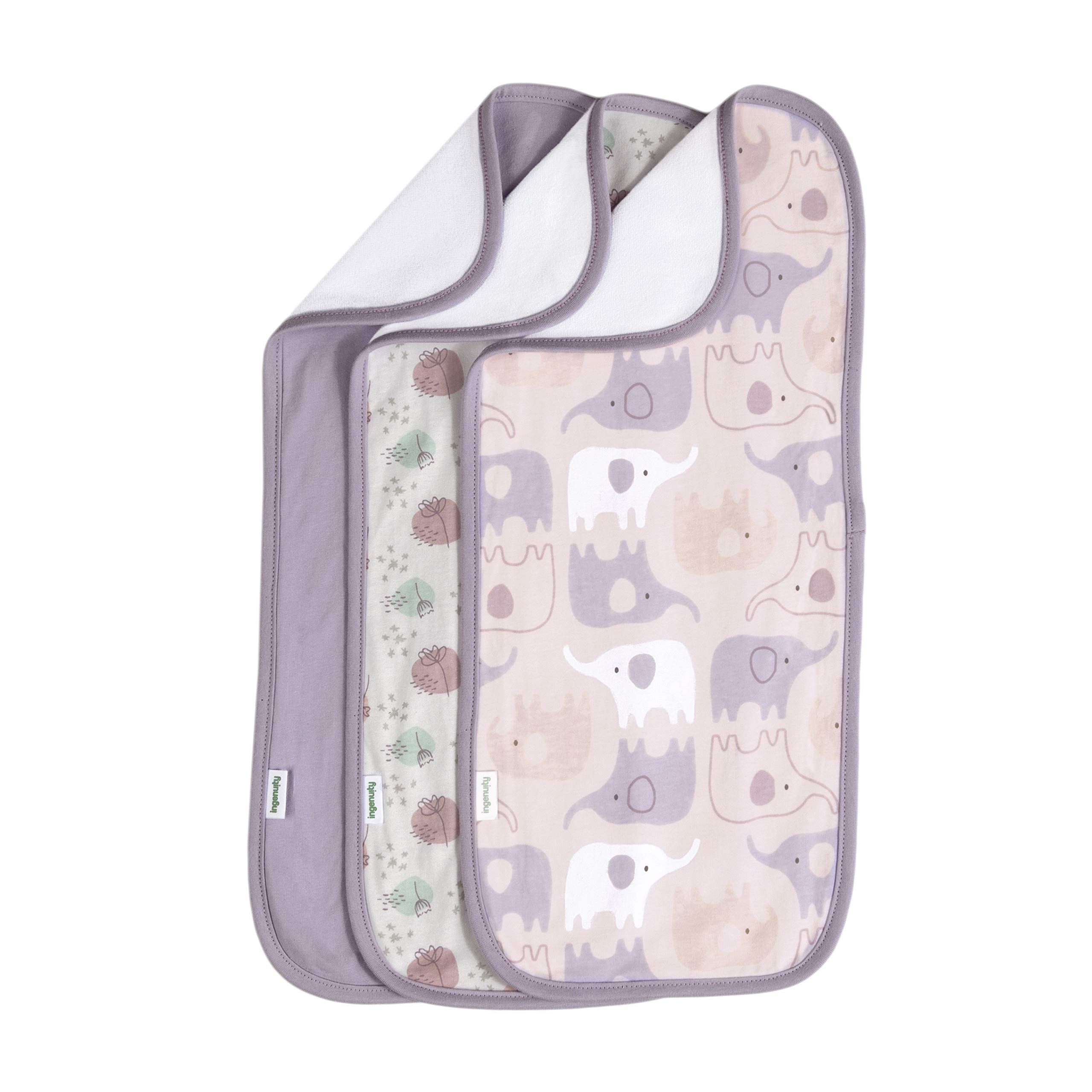 Ingenuity Easy Eater 4-Pack Baby Bib Set - Grazy & Easy Eater 3-Pack Baby Burp Cloth Set - Grazy