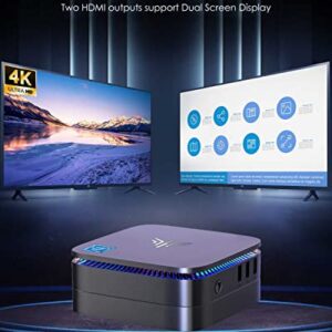 KAMRUI Mini PC, AK1 PRO 12GB RAM 256GB SSD Mini Desktop Computer Intel Celeron N5105 Processor,Quad Core Micro Computer 4K, Support 2.5-inch SSD, 2.4G/ 5.0G WiFi, Gigabit Ethernet, HTPC