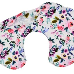 JYPromise 2 Pack Nursing Pillow Covers, Nursing Pillow Slipcovers for Breastfeeding Moms, Soft and Stretchy Safely Breastfeeding Pillow Cover for Infant & Baby Girl (Floral 1)