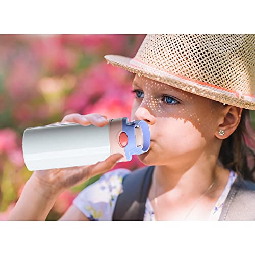 JIAOAO 2 Pcs Sublimation Sippy Cups,Stainless Steel Straight Thermos Cup Student Water Cup Children'S Straw Cup Cute Stainless Steel Water Cup With Straw.Red+Yellow