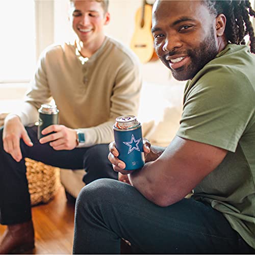 Simple Modern Officially Licensed NFL Dallas Cowboys Gifts for Men, Women, Dads, Fathers Day | Insulated Ranger Slim Can Cooler for Skinny 12oz Cans - Skinny Beer and Seltzer