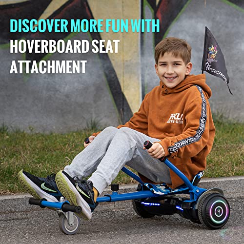 EVERCROSS Hoverboard, 6.5'' Hover Board with Seat Attachment, Self Balancing Scooter with APP, Bluetooth Hoverboards for Kids & Adults