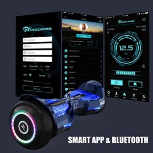 EVERCROSS Hoverboard, 6.5'' Hover Board with Seat Attachment, Self Balancing Scooter with APP, Bluetooth Hoverboards for Kids & Adults