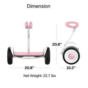 Segway Ninebot S Kids, Smart Self-Balancing Electric Scooter, 800 Watts Power, Max 8 Miles Range & 8.7MPH, Hoverboard with LED Light, Compatible with Mecha kit