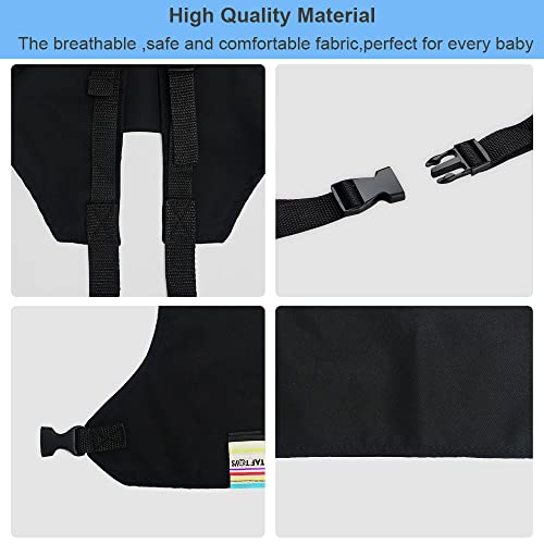 Lychee Harness Seat for High Chair Baby Feeding Safety Seat with Strap, Toddler Booster Harness Belt Portable Dining Seat Strap for Travel Home Restaurant Shopping (Black)