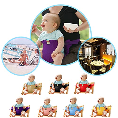 Lychee Harness Seat for High Chair Baby Feeding Safety Seat with Strap, Toddler Booster Harness Belt Portable Dining Seat Strap for Travel Home Restaurant Shopping (Black)