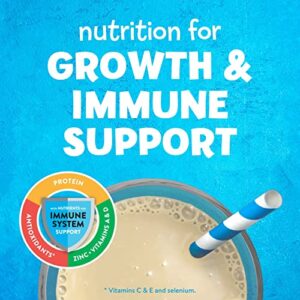 PediaSure Grow & Gain with Immune Support Shake Mix Powder, Kids Shake, 23 Vitamins and Minerals, 6g Protein, Helps Kids Catch Up On Growth, Non-GMO, Gluten-Free, Vanilla, 14.1-oz Can, 8 Servings