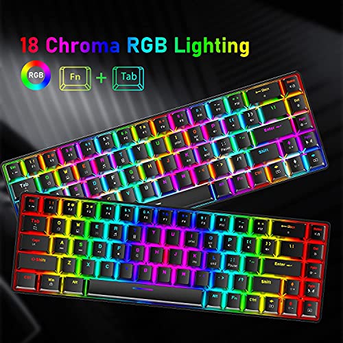 Ajazz Gaming Keyboard and Mouse and Gaming Mouse pad and Wrist Rest,Wired RGB Backlight Bundle for PC Gamers and Xbox and PS4 Users - 4 in1 Gaming Set (Hybird Blue Gaming Switch)