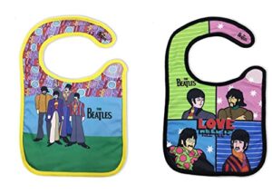 daphyls the beatles, all you need is love, extra soft meal time bibs 2 pack