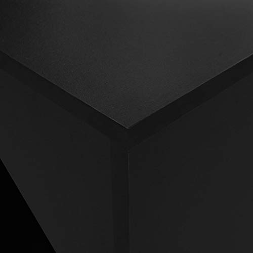 YITHOPI Fast delivery-Bistro Bar Table Rectangular Bar, Kitchen, Pub Dining High Table, with Cabinet Black 45.28"x23.23"x78.74"