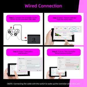 NexiGo Wireless Controller (No Deadzone) for Switch/Switch Lite/OLED, Bluetooth Controllers for Nintendo Switch with Vibration, Motion, Turbo and LED Light (Cosmic Nebula)