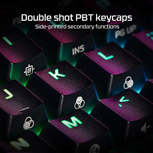 HyperX Alloy Origins 60 - Mechanical Gaming Keyboard & Pudding Keycaps - Double Shot PBT Keycap Set with Translucent Layer, for Mechanical Keyboards - Black