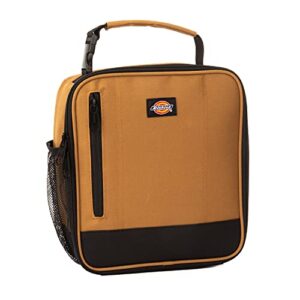 dickies basic insulated lunch bag for work, thermal reusable office lunch box for men, women (brown duck)