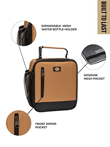 Dickies Basic Insulated Lunch Bag for Work, Thermal Reusable Office Lunch Box for Men, Women (Brown Duck)