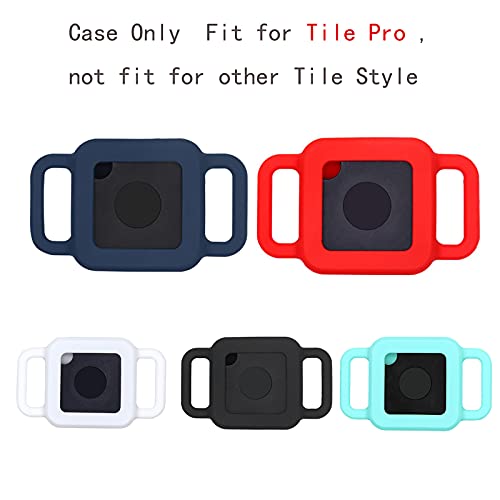 [2 Pack] Dog Collars Holder Compatible for Tile Pro (2020 & 2018) Case,Pet Id Tag Case Cover for Tile Pro Tracker ,Dog Collar Attachment for Item Finder Location Tracker，Birthday Party Supplies