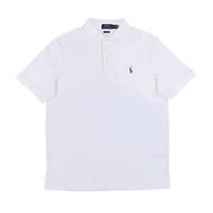 polo ralph lauren mens classic fit 3 button interlock polo shirt (x-large, white)