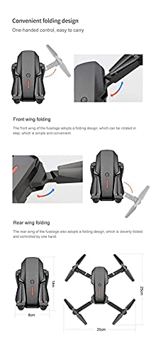 E88 Pro 4K Drones with Dual Camera for Adults, Kids And Beginners, Wifi FPV Foldable Drone Visual Positioning, Height Preservation RC Quadcopter, Auto Return, Carrying Case,1 battery,Single Camera