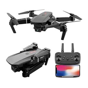 e88 pro 4k drones with dual camera for adults, kids and beginners, wifi fpv foldable drone visual positioning, height preservation rc quadcopter, auto return, carrying case,1 battery,single camera