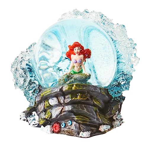 Enesco Disney Showcase The Little Mermaid Ariel on Rock Waterglobe Waterball, 5.5 Inch, Multicolor