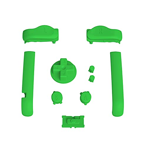 eXtremeRate Green Replacement Full Set Buttons for Gameboy Advance GBA - Handheld Game Console NOT Included