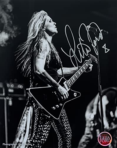 Lita Ford - Hand Signed 8" x 10" Photograph Studs and Pepper - Official