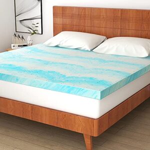 mattress topper, 2 inch gel memory foam mattress topper for queen size bed