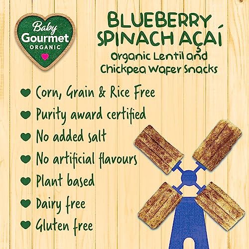 Baby Gourmet Organic Puff Snacks - Blueberry Spinach Açai - (1.4 Oz) 4-Pack