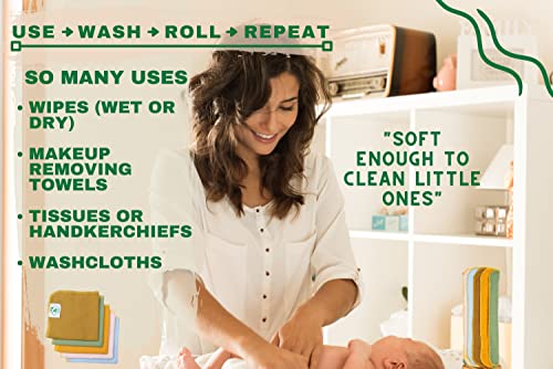 Reusable Paper Towels Washable Roll 29 Pack 12x11in, Reusable Baby Wipes, Washable Paper Towels Cloth, Paperless Paper Towels, Eco Friendly Paper Towels, Cloth Paper Towels, Reusable Napkins, Cotton