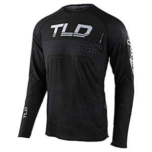 troy lee designs se ultra mens jersey for racing motocross dirt bike, 4 wheeler or atv. racing day performance. adult, unisex - black/charcoal, 2x